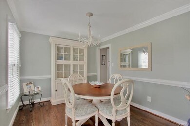 Dining room with hardwood floors