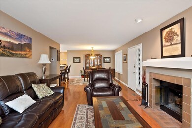 Open concept throughout first floor with hardwood 