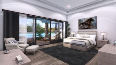 Elegant Master BR w/ wall of glass