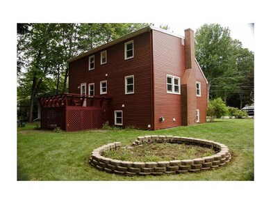 Exterior Back. Large deck...