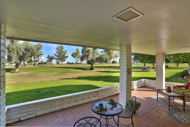 Lighted, covered patio