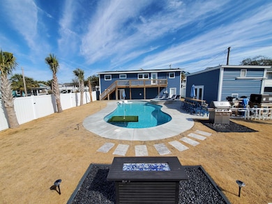 Fire pit, grill & pool with buried 500 gallon prop