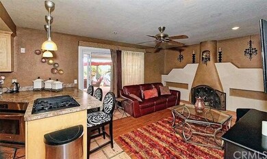 Sliding glass door in family room which leads to b