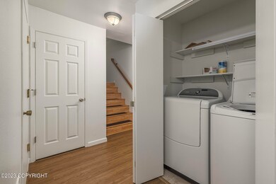 Garage door accross from laundry