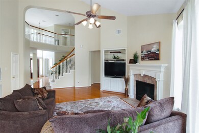 The living room is gorgeous and large.