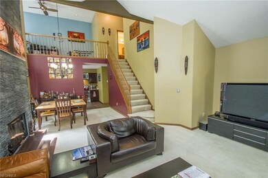 Great room overlooking dining room and upstairs