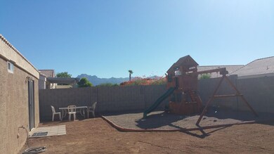 Backyard with playground
