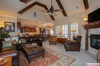 The floor plan in the living area is open.