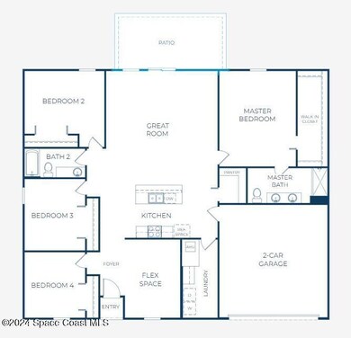 2052 Floor Plan with extended patio