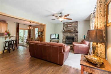 Living Room with Wood-Burning Fireplace