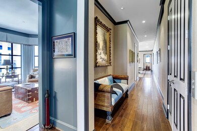 Entry of residence with custom designed double doo