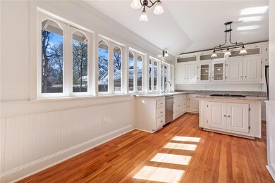 Updated kitchen with farmhouse feel and gorgeous w