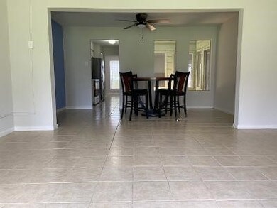 View of the dining room from the living room