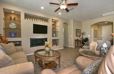 Built in gas fireplace