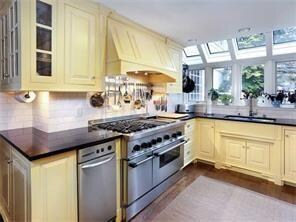 Bright kitchen with high end appliances