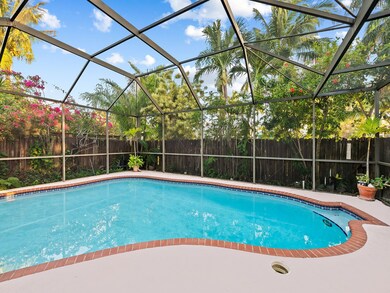 What a great size pool with ample patio space for