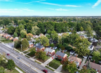 Front right aerial view of home