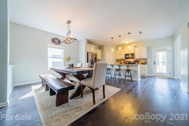 open concept includes room for a dining space and 