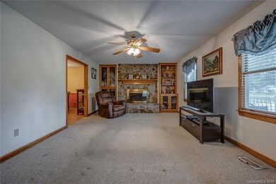 Front Living Room with fireplace and built ins