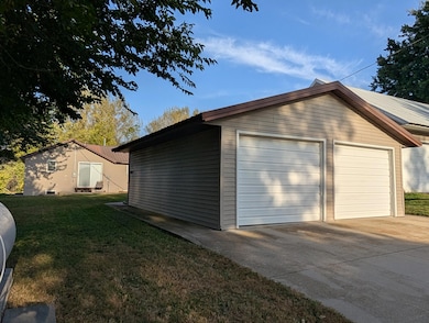 Double garage with alley access.