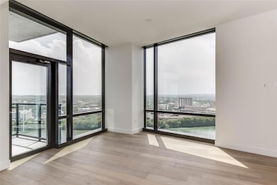 Unfurnished room with wood finished floors, floor