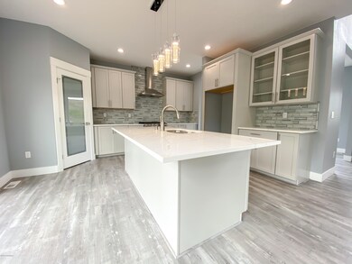 kitchen and island