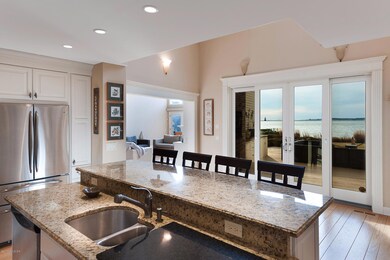 Kitchen looking out at view.