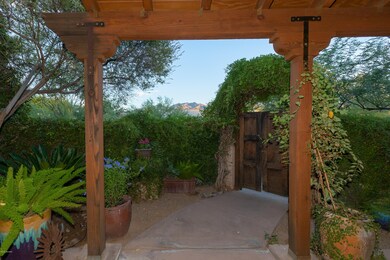 courtyard with mountain view