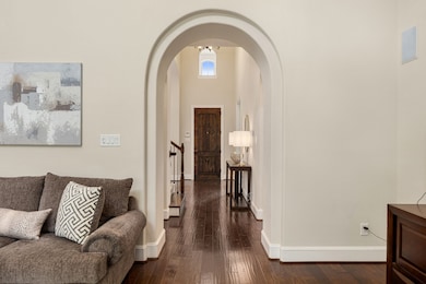 Upon entering, you're greeted by soaring ceilings