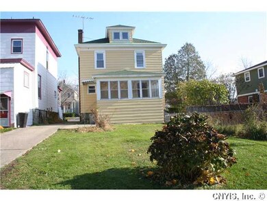 Exterior Front. Back yard.  There is a shared driv