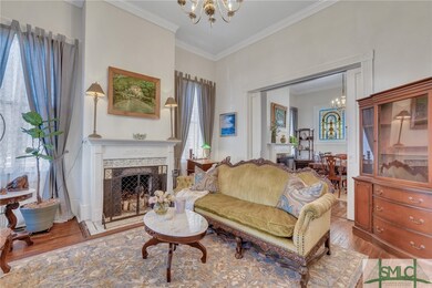 Living Room with working pocket doors