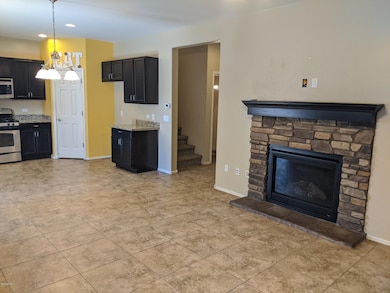 Living room fireplace