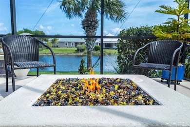 Gas Fire Pit Overlooks The Lake