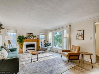 Loads of natural light and cozy fireplace