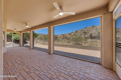 Covered Patio-Motorized Shades Down