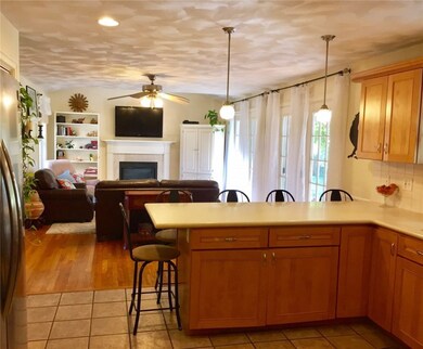 Kitchen Open to Living Room  w/Gas Fireplace & Dou