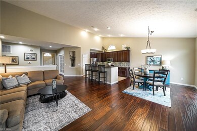 Truly the heart of this home, a vaulted ceiling Great room with gas fireplace...