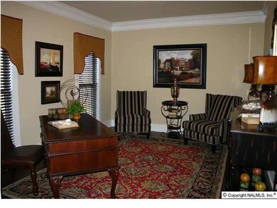 Notice the crown molding, taller base boards