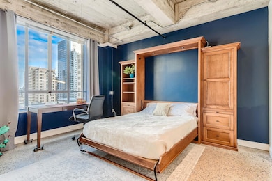 Fabulous Murphy bed is perfect for this loft-style studio.