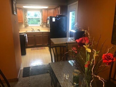 View of kitchen from dining room