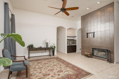 Tiled Fireplace