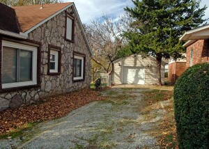 Side View of Home & Detached Garage