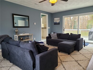 additional view of family room with exit through o