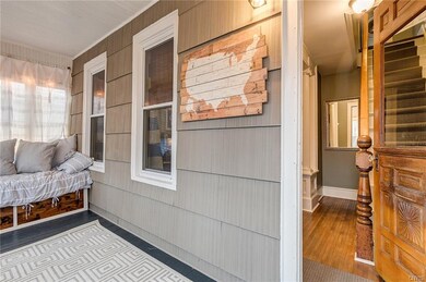Finished front porch adds an additional 160 square