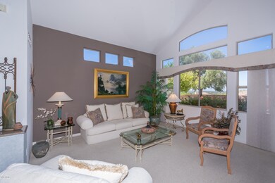 Living Room with Vaulted Ceilings