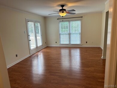 Great room with french doors  to new deck.