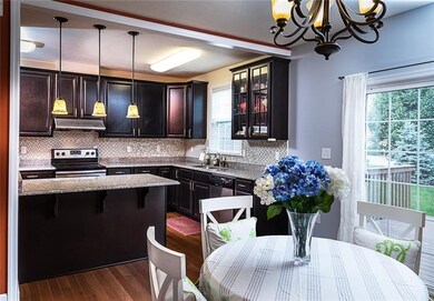 Open dining room and kitchen