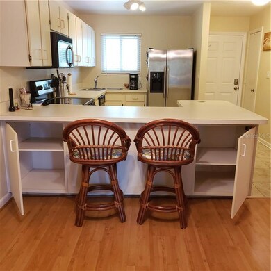 Breakfast bar with extra storage. Lots of countert