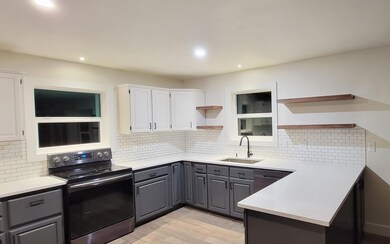 Floating Shelves Installed in Kitchen