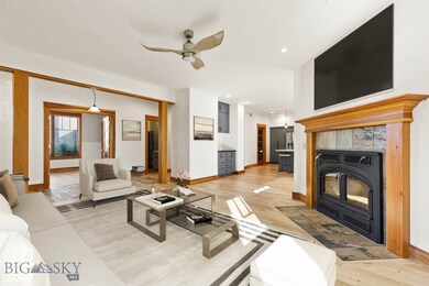 Livingroom with wood burning fireplace